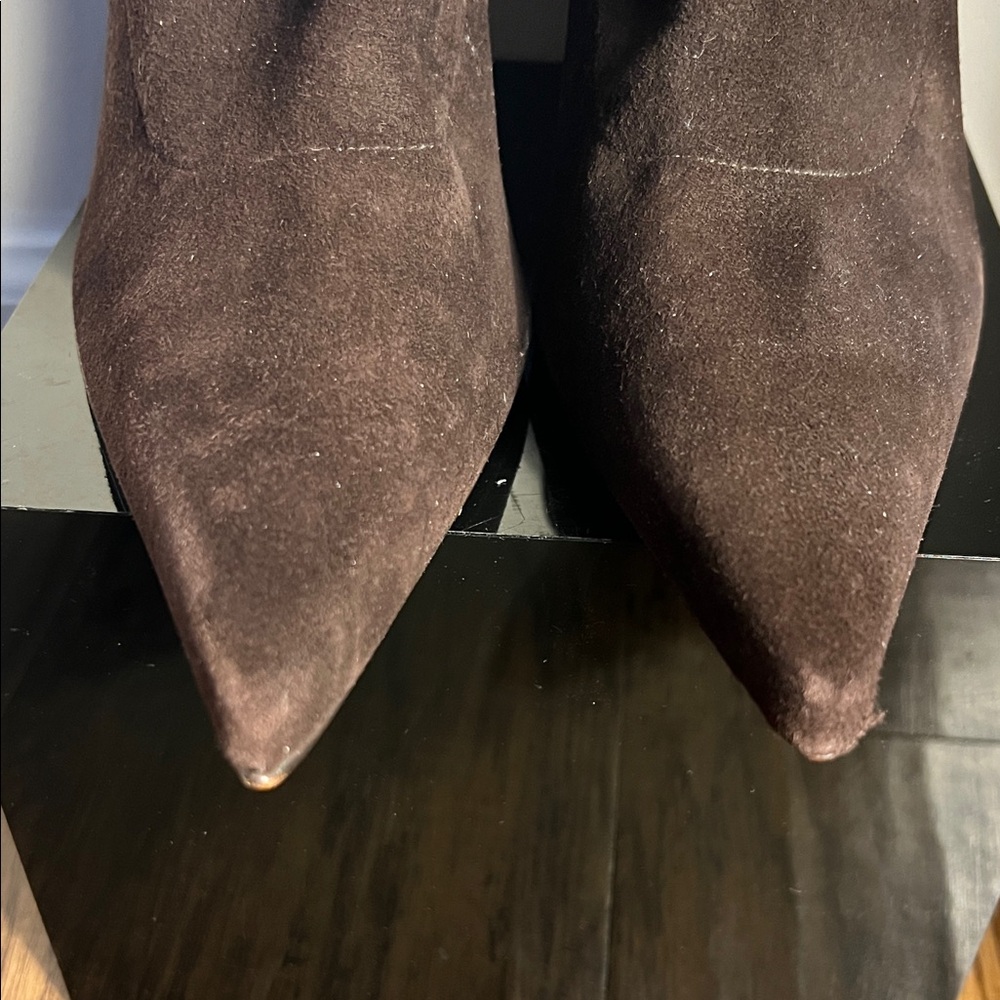Stuart Weitzman Dark Brown Bootie Heels - Picture 4 of 9